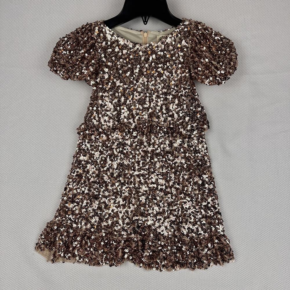 Mia JOY Dress Girl Size 2T Rose Gold Sequin Party Wedding Quinceanera Birthday